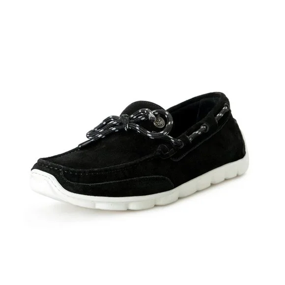 Versace | Shoes | Versace Mens Black Suede Leather Loafers  display picture 3